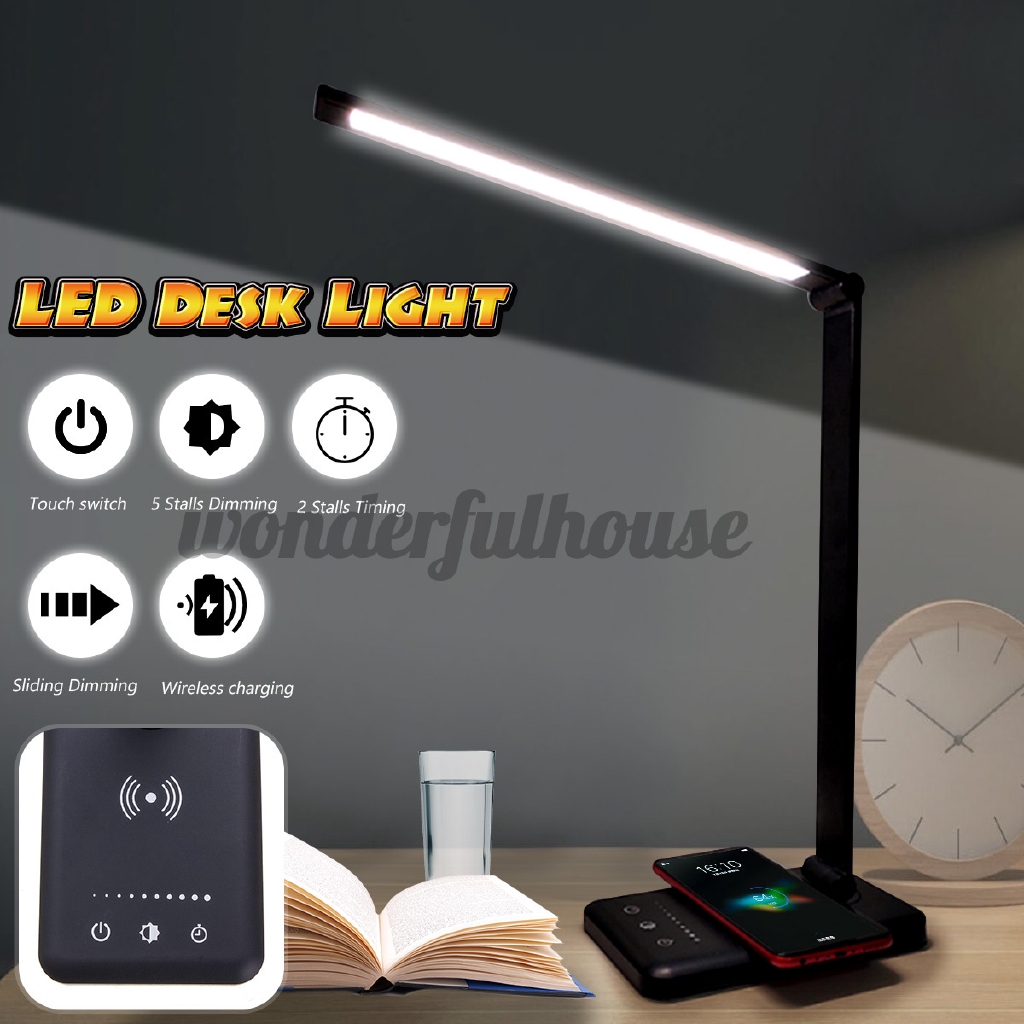 touch lamp with wireless charging