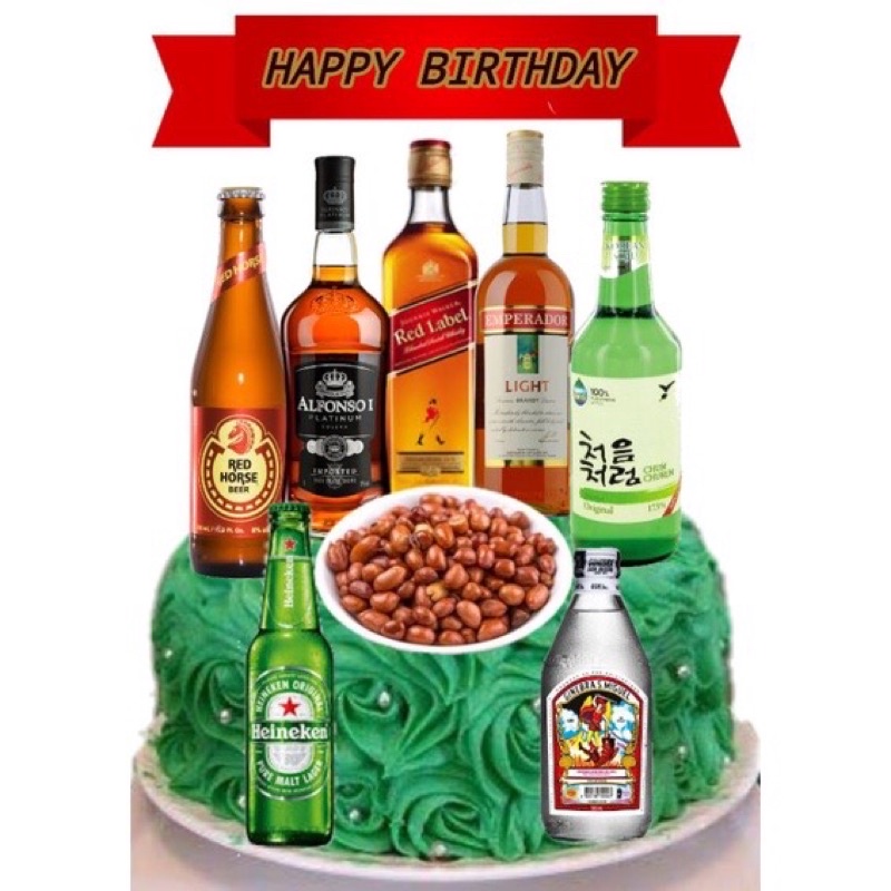 GIN,RED HORSE,EMPERADOR cake topper set! Shopee Philippines