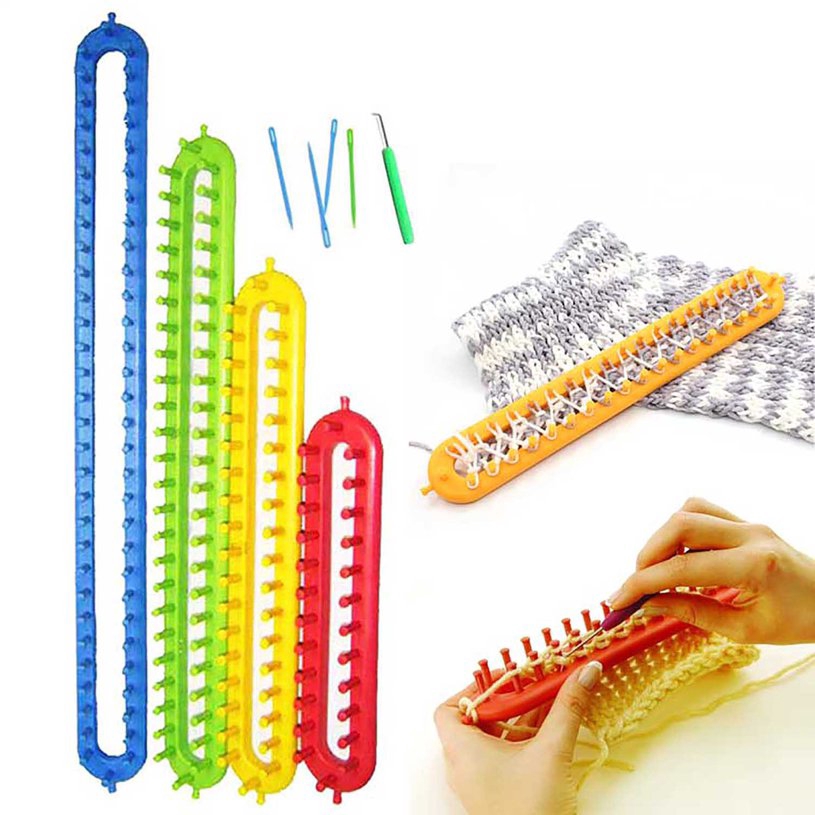 Finelife Sentence Long Knitting Wool Loom Sewing Needle Sweater Crochet Sewing Tools Diy Rectangle Knitting Loom Scarf Sweater Shawl Stitch Knit Weaving Tool Shopee Philippines