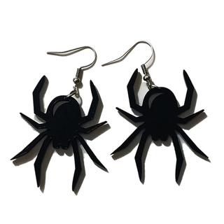 ARIN Halloween Skull Spider Web Spider Bat Moon Earrings Retro Style Smiling Face Pumpkin Fun Acrylic Earrings Trendy Je #6