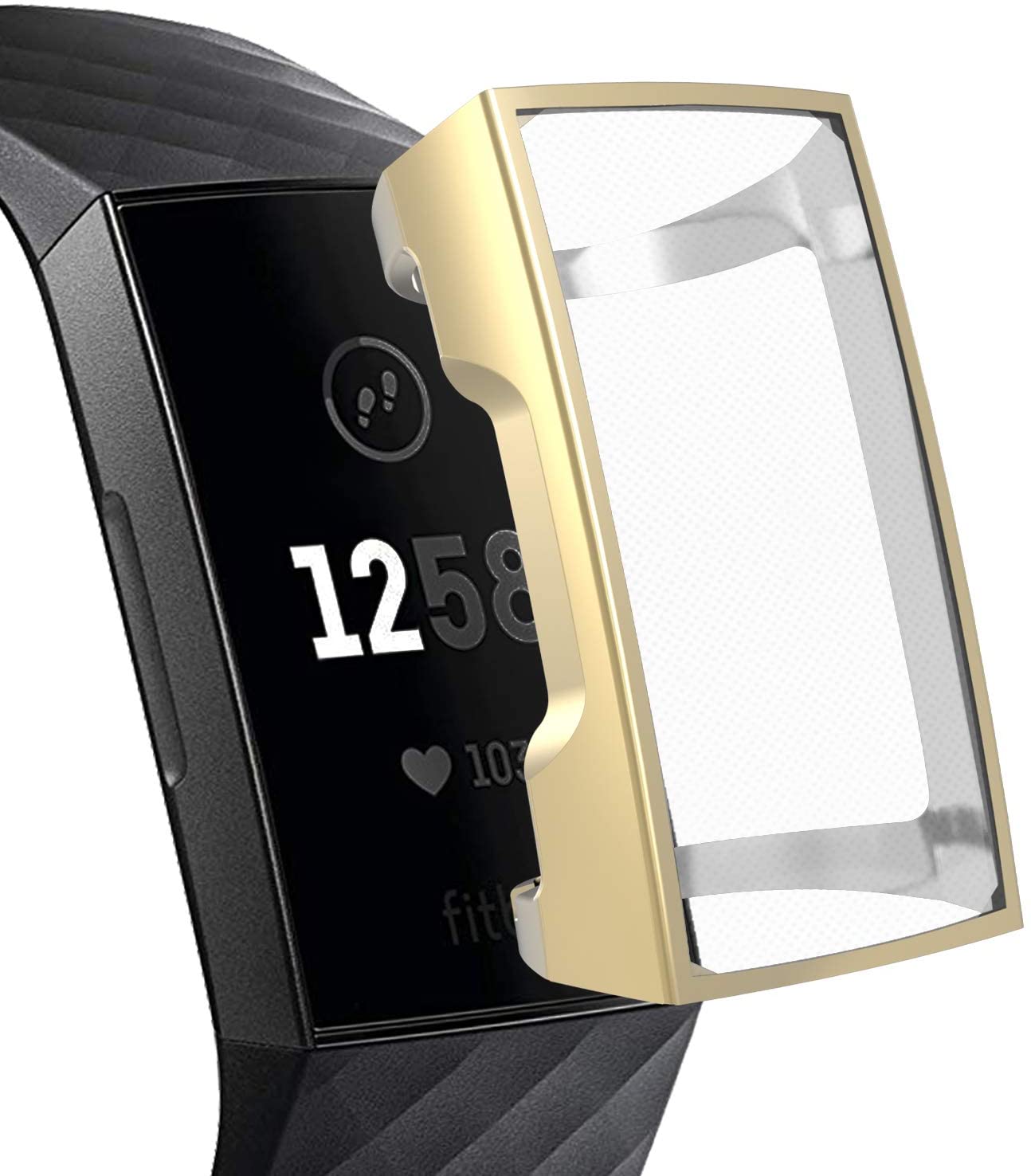 thumbnail image 2 of TPU Full Cover Case With Screen Protector For Fitbit Charge 4 / Charge 3 – Transparent 2 of 6