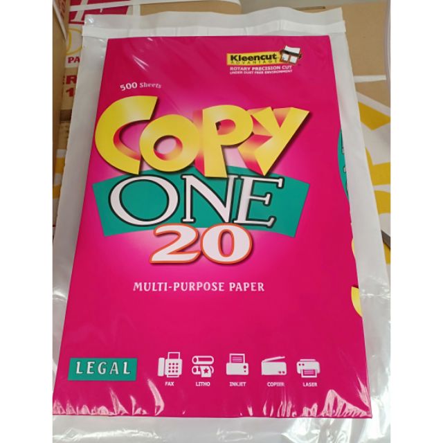 Copy One Bond Paper #20 Long / Short / A4 | Shopee Philippines