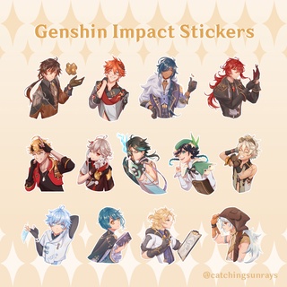 Genshin Impact Glitter Vinyl Sticker (set D) (eula Yanfei Bennett 