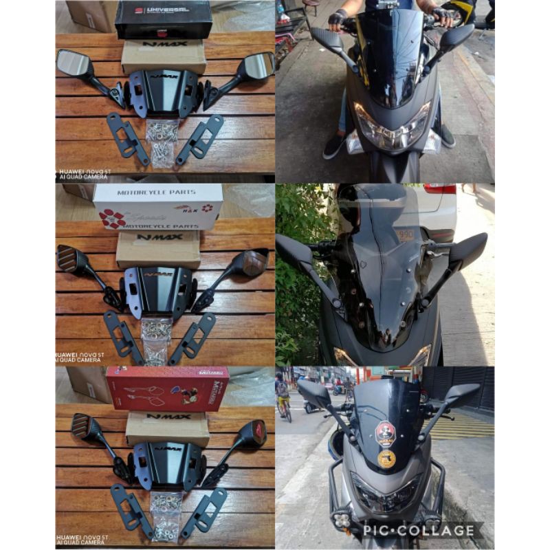 NMAX version 1 Side Mirror With Bracket set Shopee Philippines