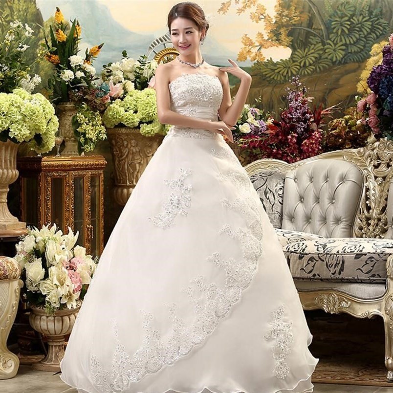 Bride Elegant Lace Sequined Wedding Dress Maxi Dresses Shopee