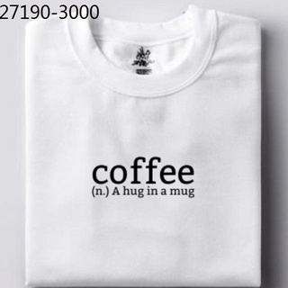 white oversized tshirt for women COFFEE A HUG IN A MUG Oversized Minimalist Aesthetic Statement Shir