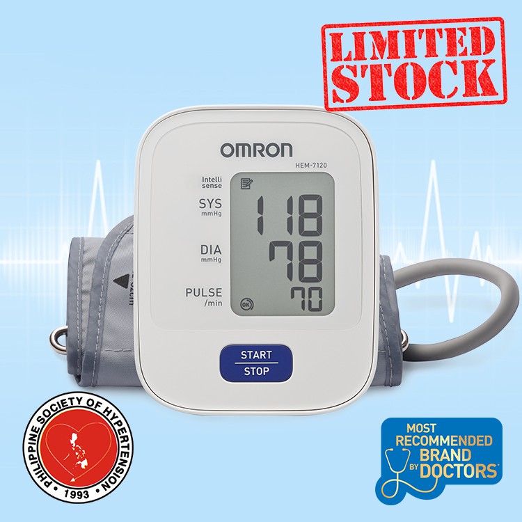 Omron HEM-7120 Automatic Blood Pressure Monitor Digital BP | Shopee ...