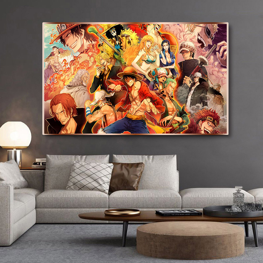 One Piece Luffy Picture Wall Decor Wall Poster Wallpaper Painting Paint  Poster Oil Painting Wall Painting Home Decor Canvas Art | Shopee Philippines