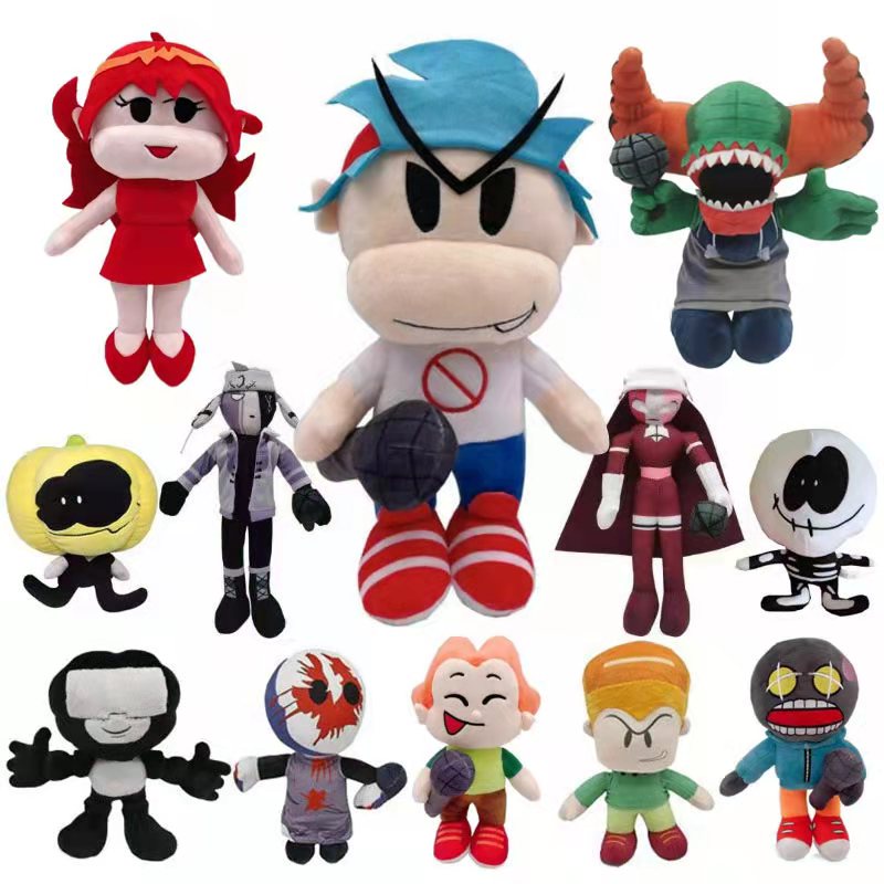 Game Friday Night Funkin Plush Toy Fnf Girlfriend Boyfriend Captain Pico Whitty Monster Stuffed 7004