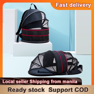 New Folding Pet Backpack Pet Cage Pet Tent Outdoor Travel Backpack Breathable Space Carrying Cage