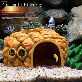 NEW✥Pineapple house fish tank landscaping decoration SpongeBob SquarePants mushroom room cartoon res #7