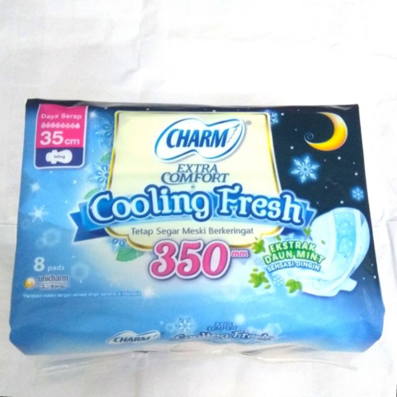 Charm Extra Comfort Cooling Fresh 35 cm Wing 8 Pads