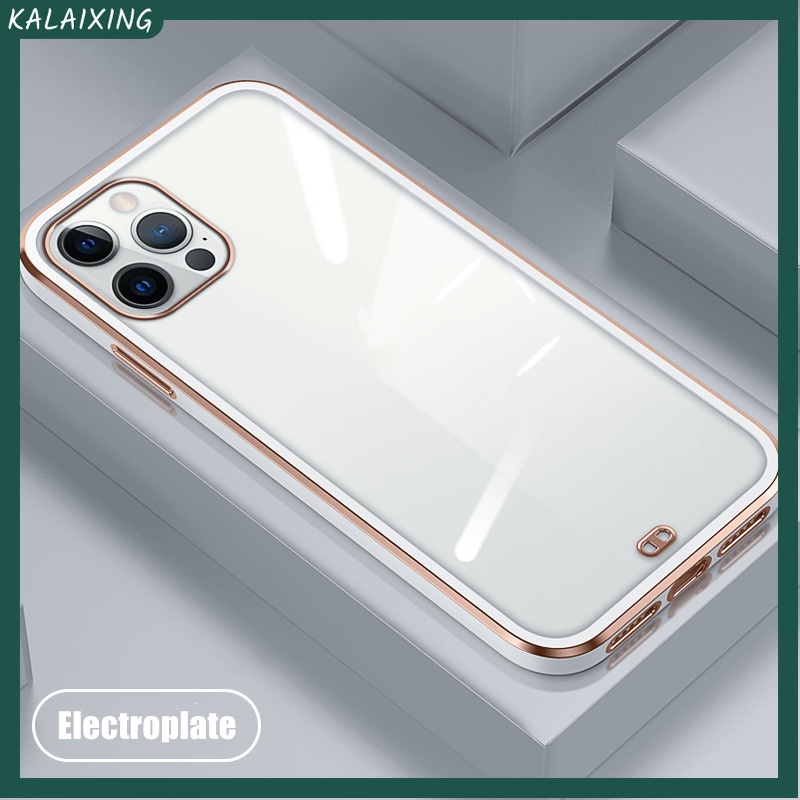 Transparent Electroplating Case For Iphone 13 Pro Max 13mini Case 12 11 7plus 8 Plus X Xr Xs Max Straight Edge Casing Shopee Philippines