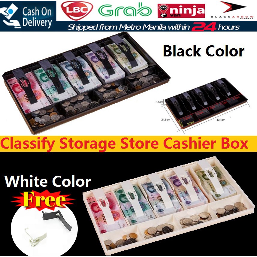 Cash Coin Drawer Money Classify Storage Store Cashier Box Shopee