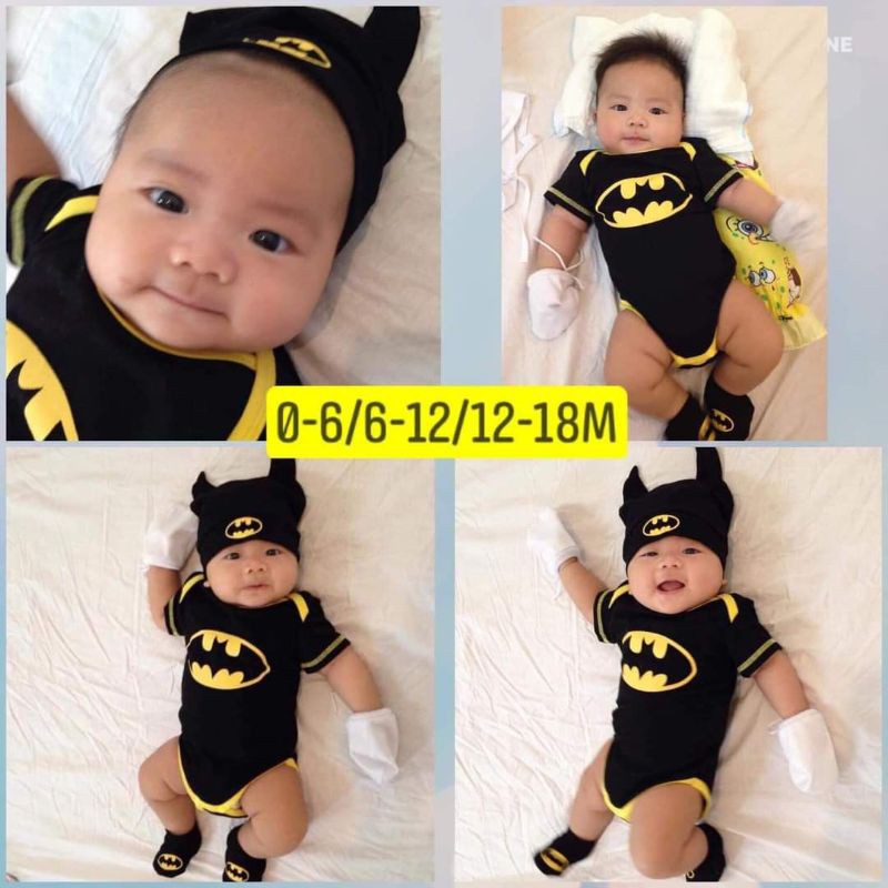 ONHAND newborn baby boy batman costume set outfit ootd | Shopee Philippines