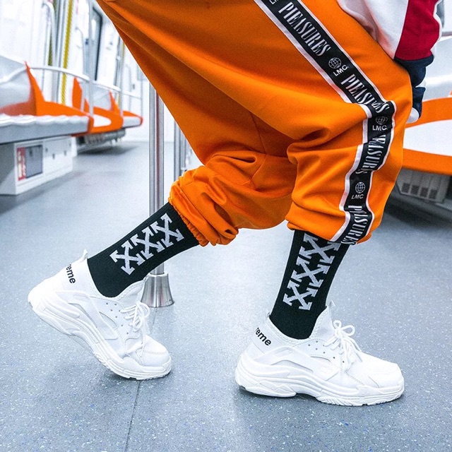 Iconic Socks Hype Off White Street Style Hypebeast | Shopee Philippines