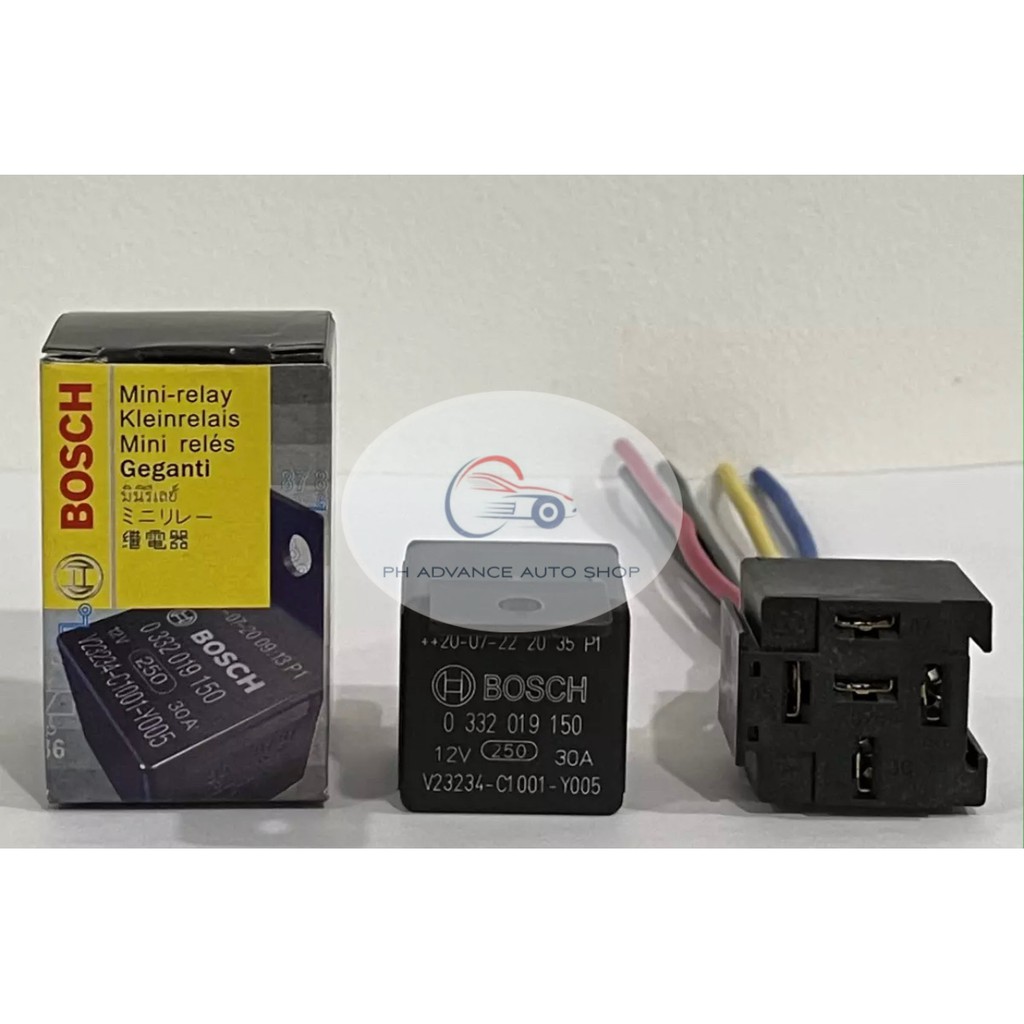 Bosch Relay 12v 30a 5pin with Socket Heavy Duty Shopee Philippines