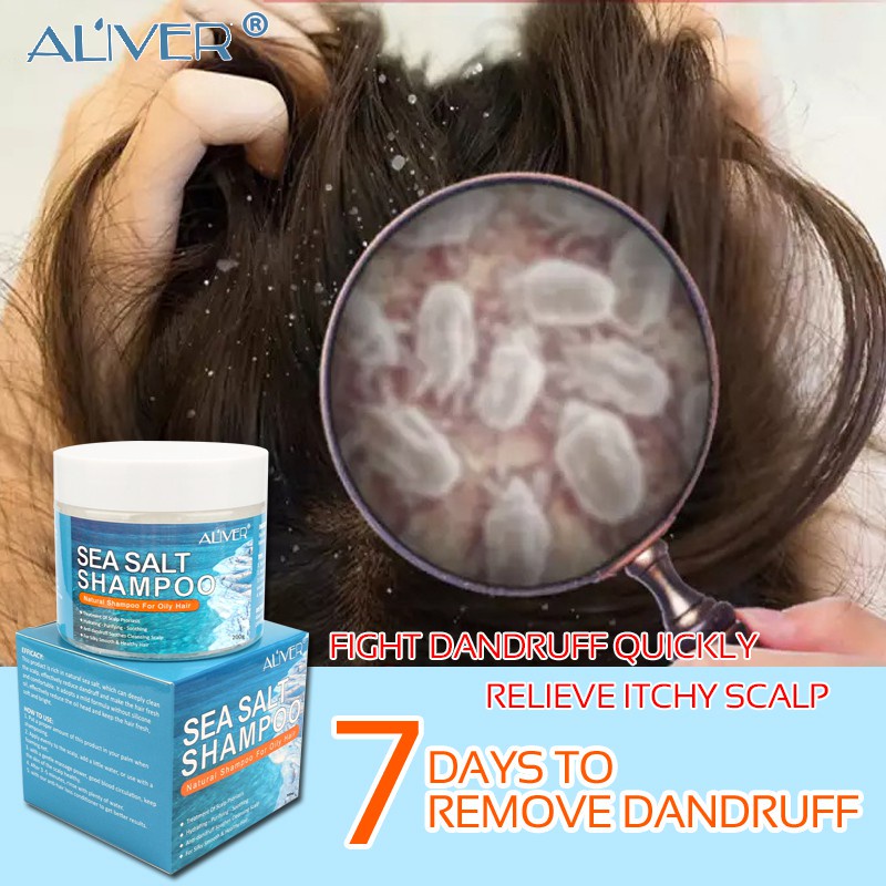 Aliver Sea Salt Shampoo Anti Dandruff Hair Treatment Shampoo For Scalp Itching Psoriasis 200g