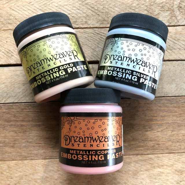 Dreamweaver Embossing Paste Metallic Gold Silver Copper 4oz SOLD
