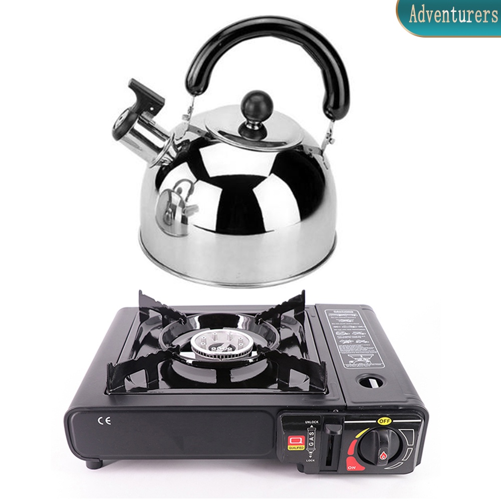 Adventurers Whistling Tea Kettle Stainless Steel WITH Durable Portable