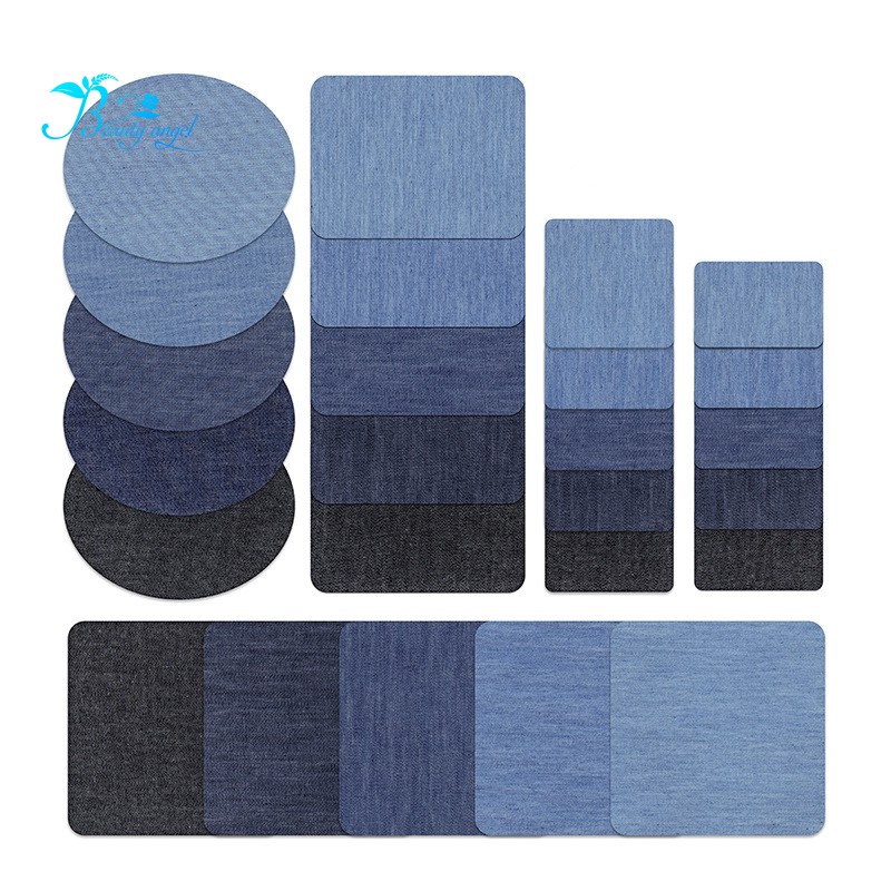 jeans with colorful patches