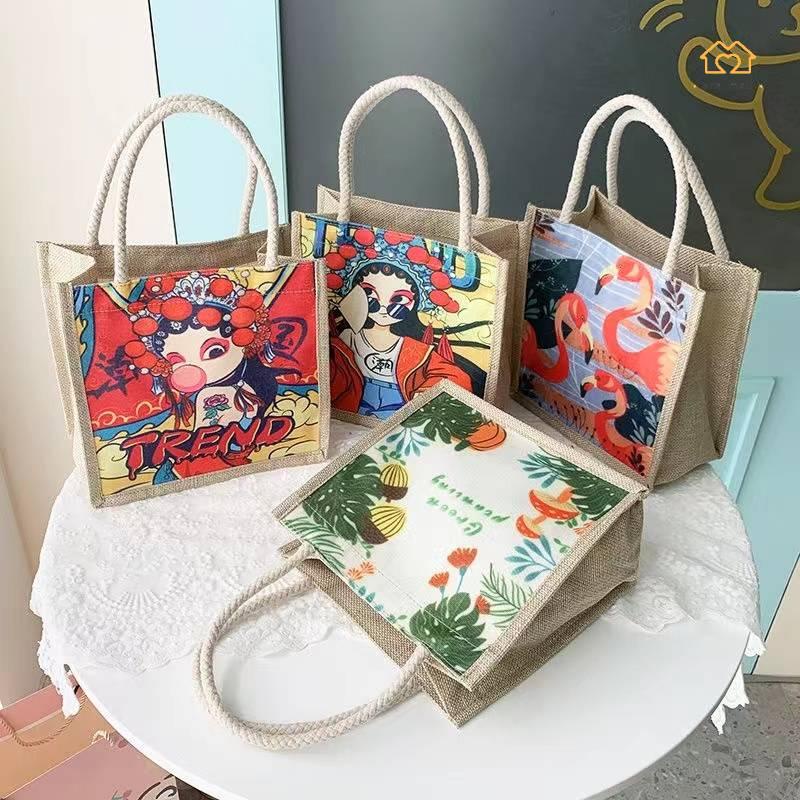 New trendy Ethnic Style Retro Tote Bag Cute Trendy Lunch Bags For Women