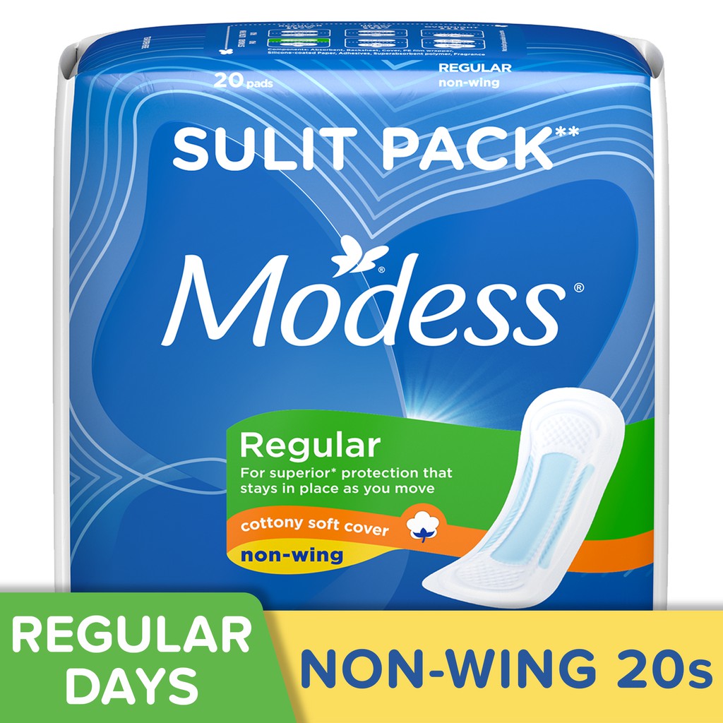 Modess Cottony Soft NonWing Sanitary Napkins 20s Shopee Philippines