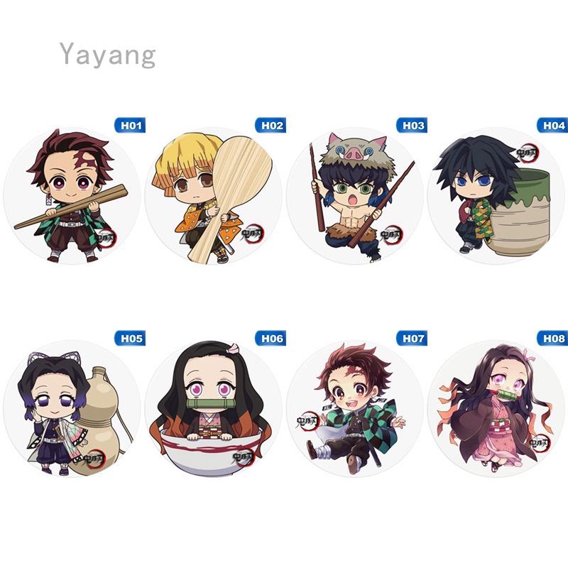 Yayang Anime Demon Slayer Tinplate Badge Cute Anime Characters Badge Pin Button Brooch Shopee Philippines