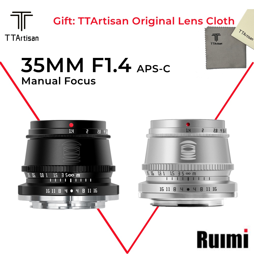 Ttartisan 35mm F1 4 Aps C Manual Focus Cameras Lens For E X M43 M L Z