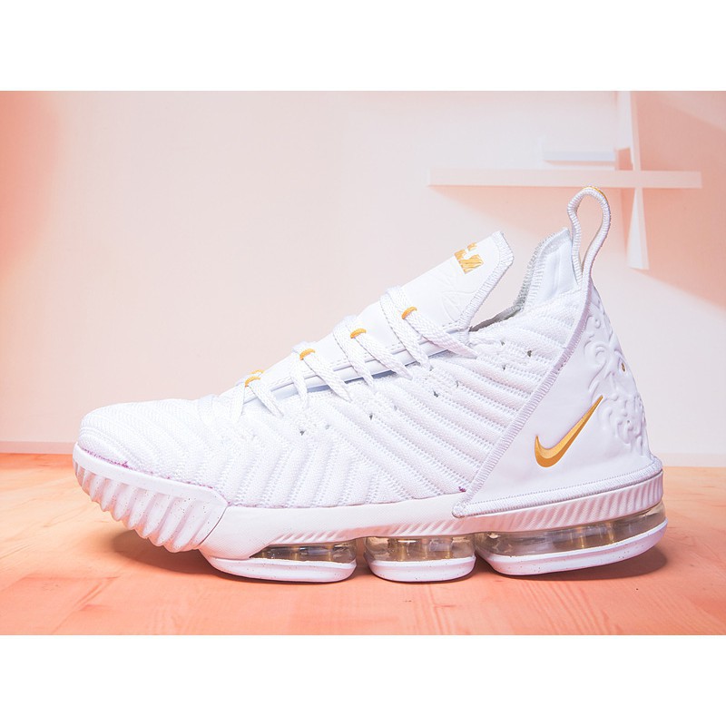lebron 16 white and gold