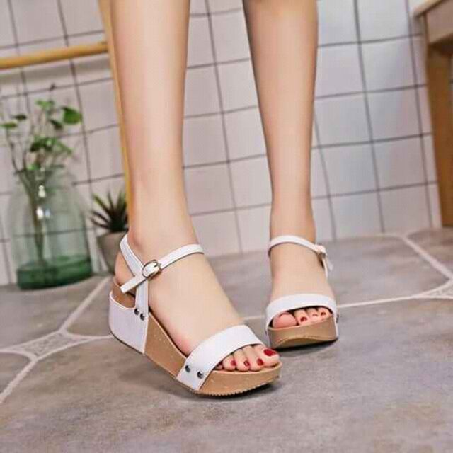 RESTOCK!!!KOREAN WEDGE SANDALS | Shopee Philippines