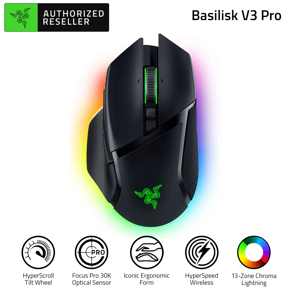 Razer Basilisk V3 Pro Ergonomic Wireless Gaming Mouse AP Shopee
