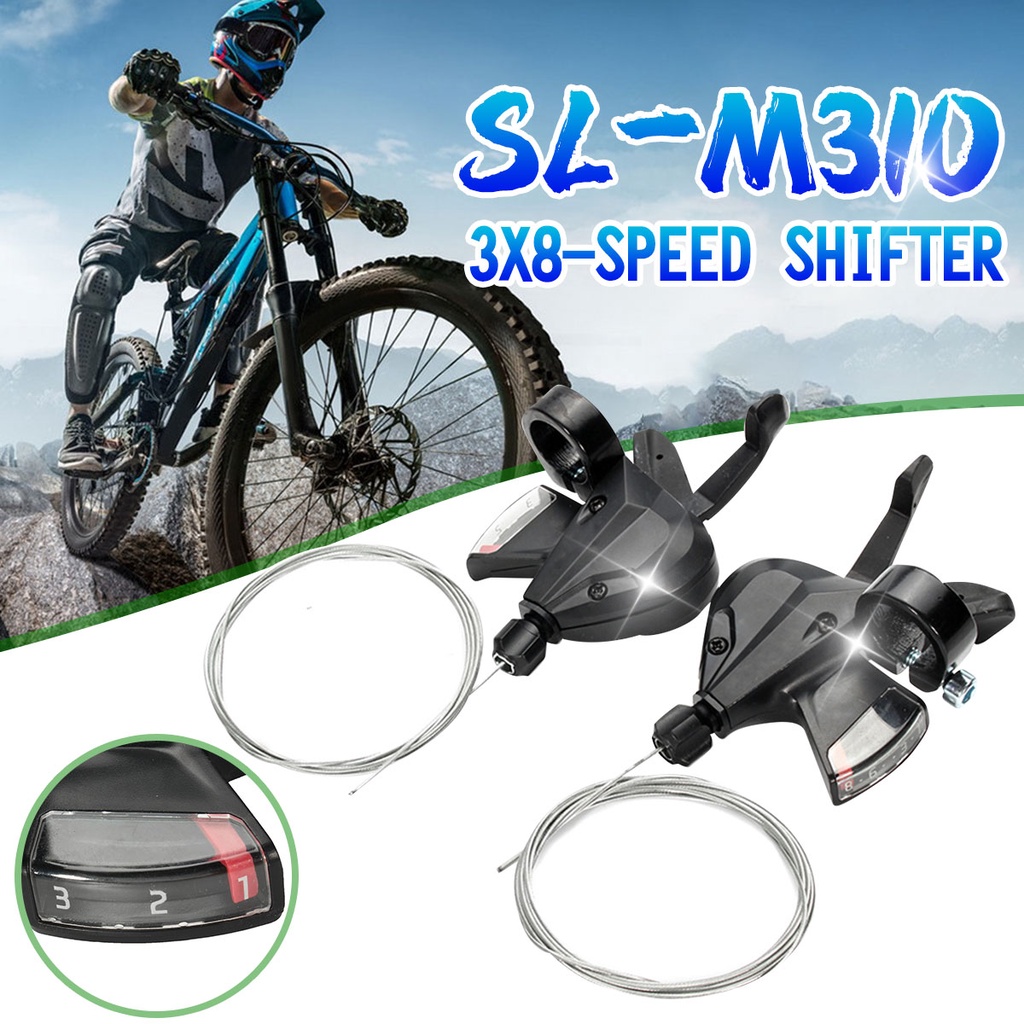 3x8-Speed Shift Lever Shifter Right Left Bicycle Derailleur for Shimano Acera SL-M310 Mountain Hybrid Bike Bicycle Parts Color : 1 Pairs Shifter 