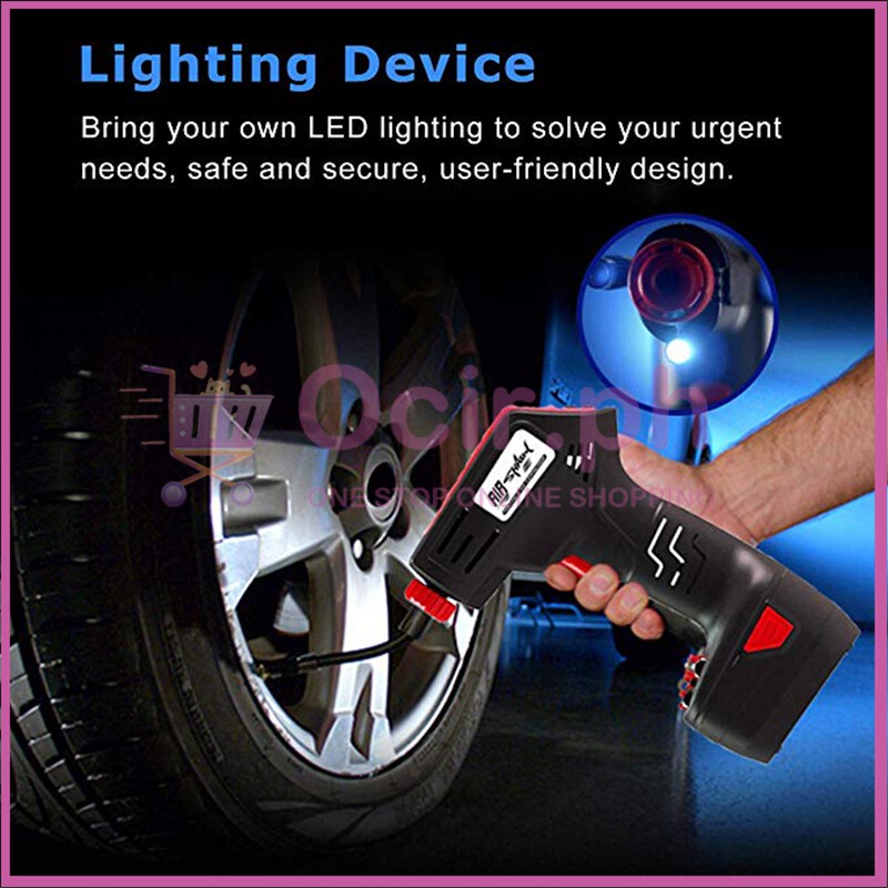 送料無料 YTA 2000mAh Air Compressor Hand Held Inflator Mini Portable Pump Tire  w 【54%OFF!】 Air