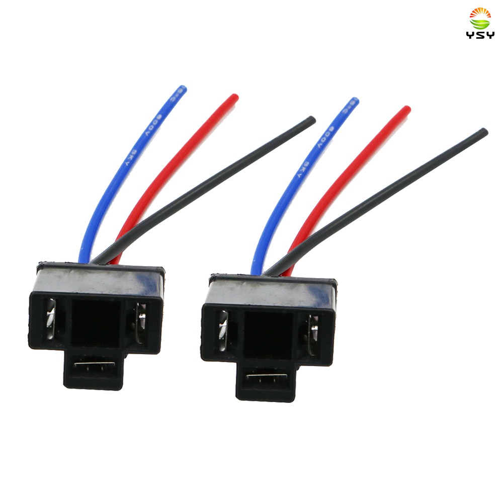 2pcs H4 9003 HB2 Bulb Socket Female Adapter pigtail Harness Plug ...
