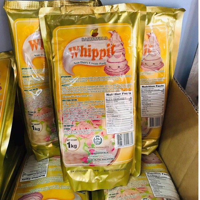 BAKERSFIELD WHIPPIT Paste 1 kg nondairy cream paste EXPIRY DATE