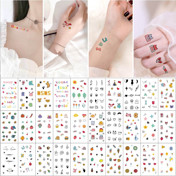 Temporary tattoo stickers waterproof cute tattoo stickers Shopee