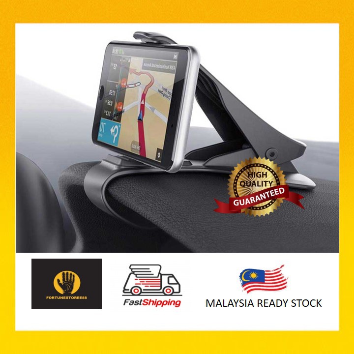 Car Phone Holder Dashboard Cellphone Mount, Mobile Clip Stand
