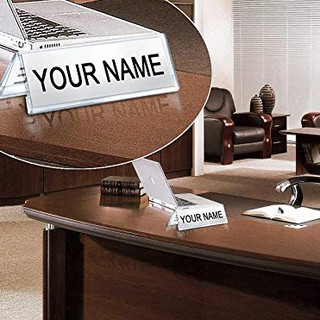 Clear Transparent Acrylic Desk Name Plate Holder 9