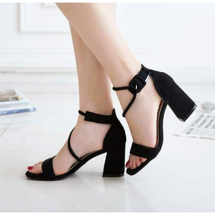 korean black heels