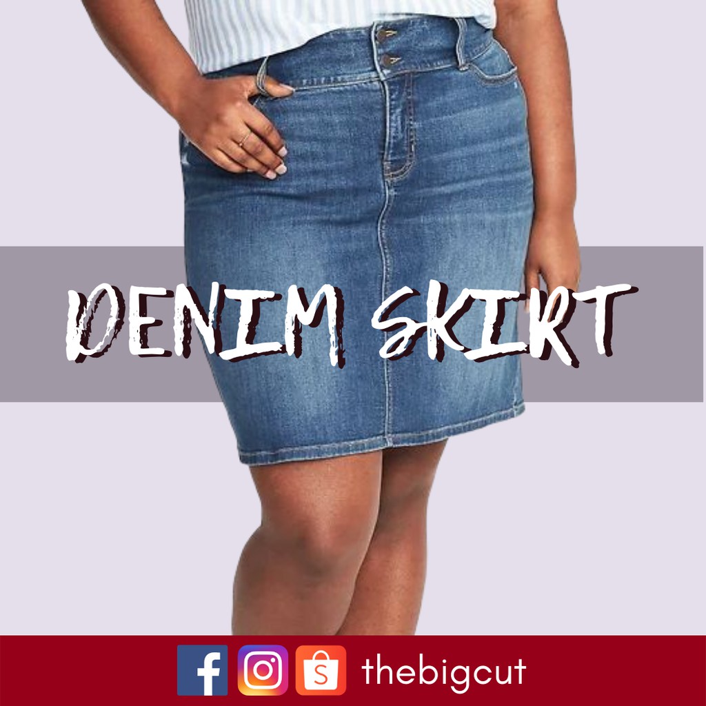 maong skirt for chubby