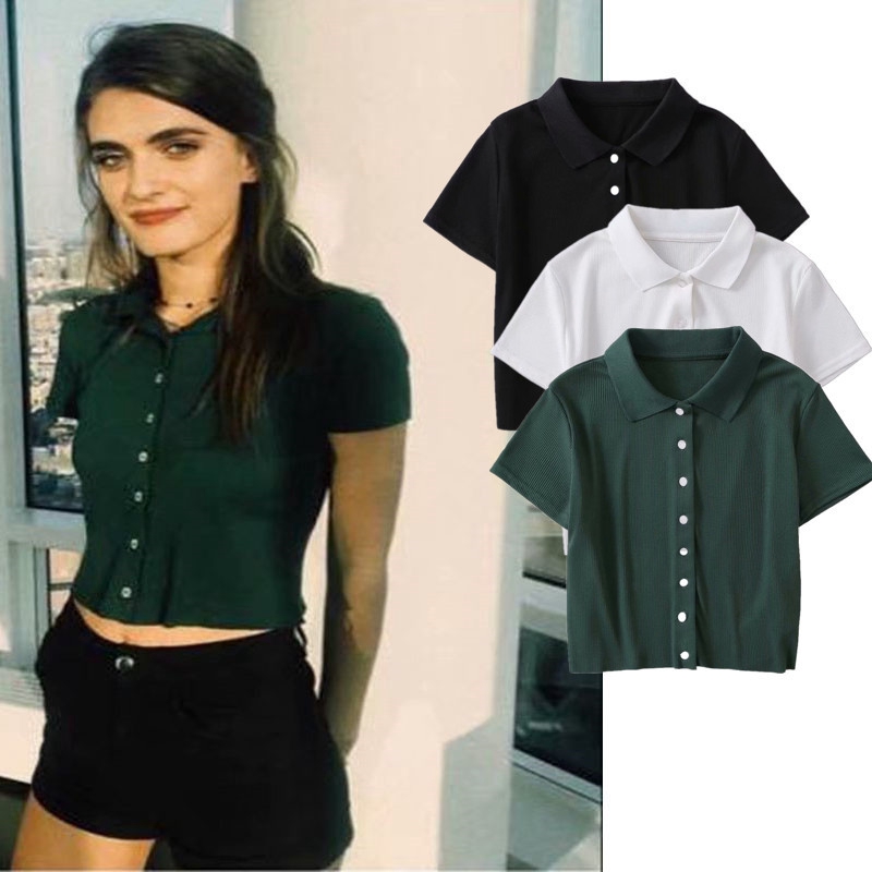 polo shirt cropped