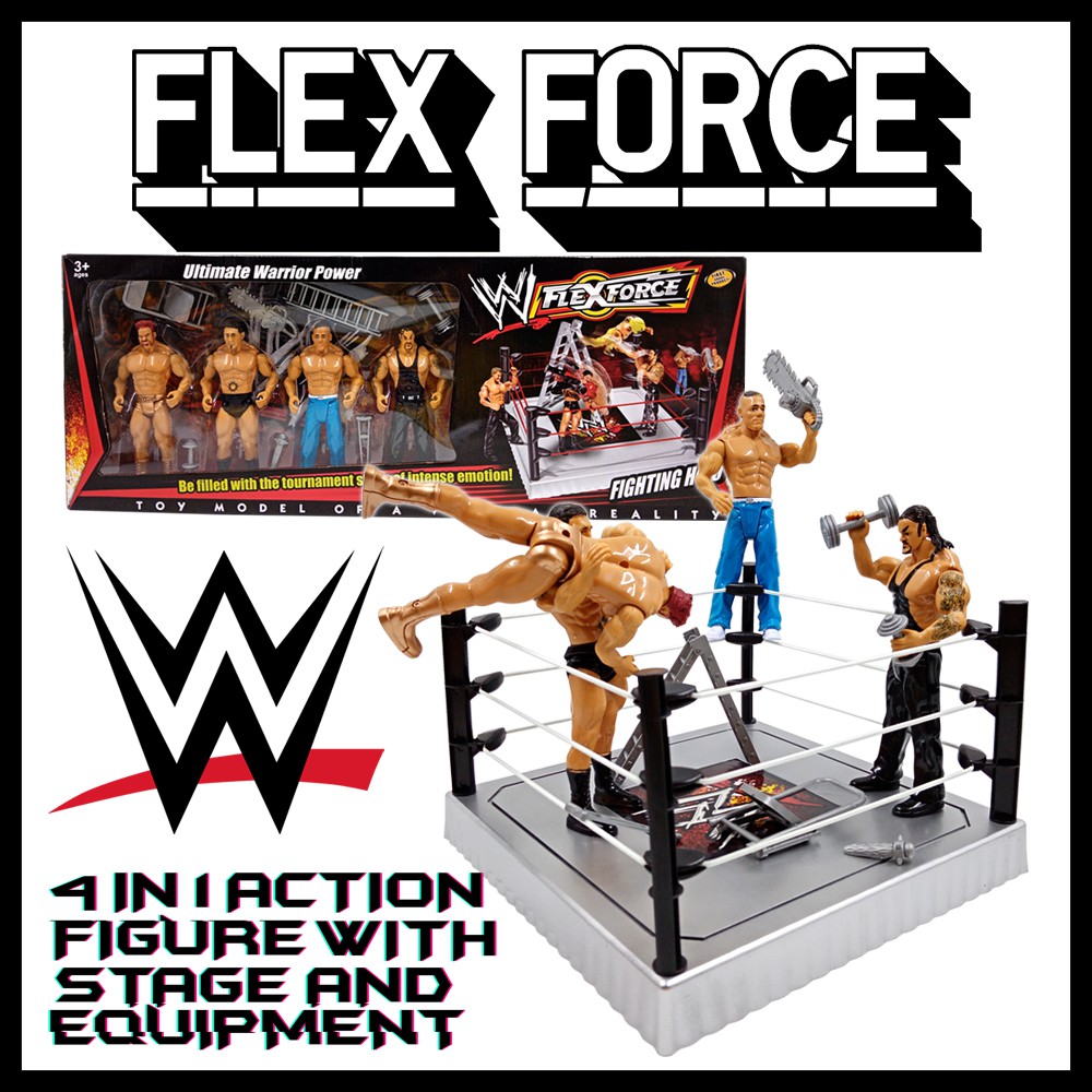 Big Wwe Wrestling Action Figure With Stadium And Ring Action Figure Toys For Boys Shopee Philippines