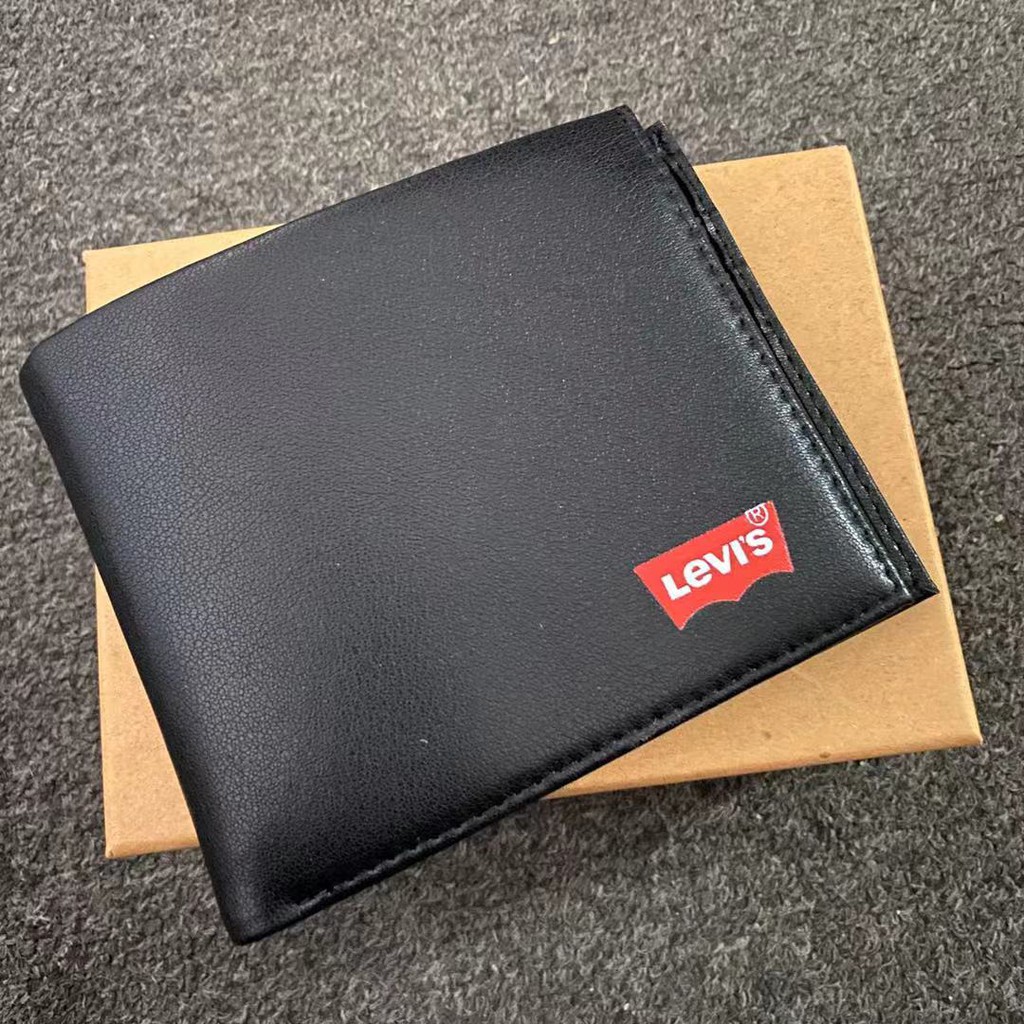 Authentic 100% Levi's wallet Men's wallet Business wallet multi-function  Genuine leather With box | Shopee Philippines