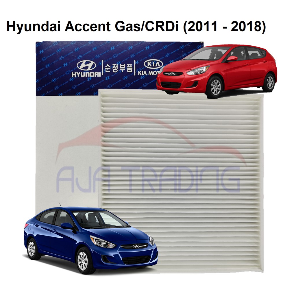 AC Cabin Filter for Hyundai Accent Gas/CRDi (2011 2018) Shopee