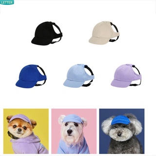 LETTER Breathable Dog Hat Outdoor Sun Shade Pet Hats Canvas Summer Baseball Cap Visor Cat Caps/Multi