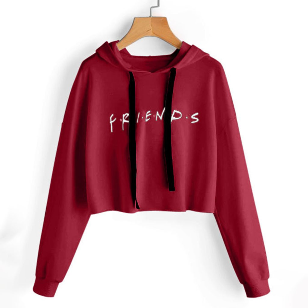 friends crop hoodie