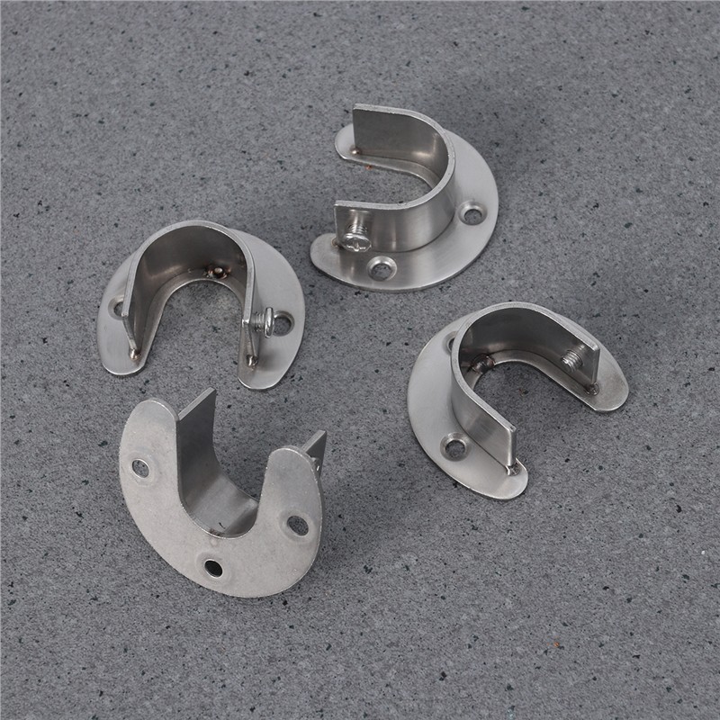 4pcs Heavy Duty Rod Holders Hanging Curtain Brackets Rod End