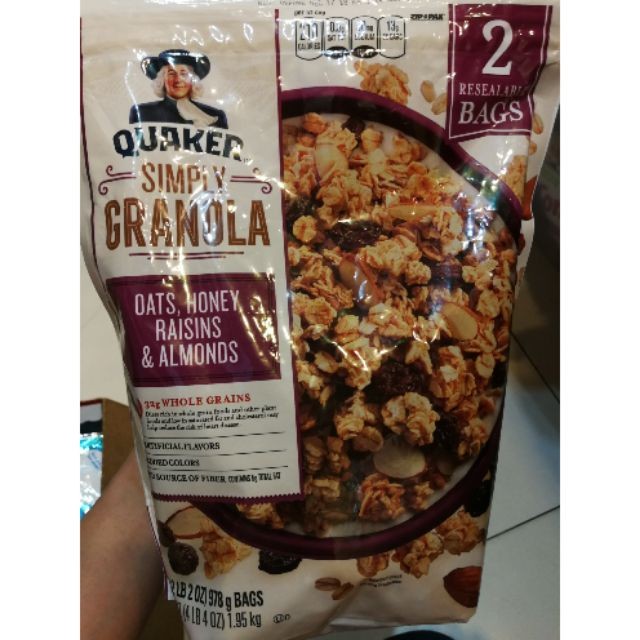 NEW Quaker Granola Cereals Healthy Instant Food 34.8 oz best by JUNE