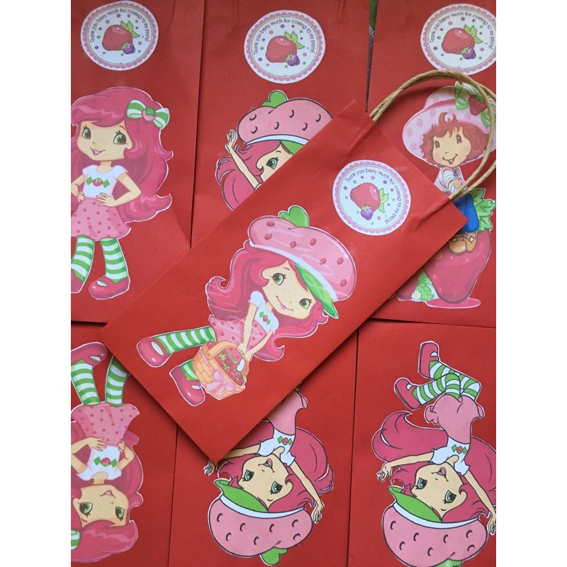 LOOT BAGS PARTY SUPPLIES NEW IN PACKAGE STRAWBERRY SHORTCAKE 8 